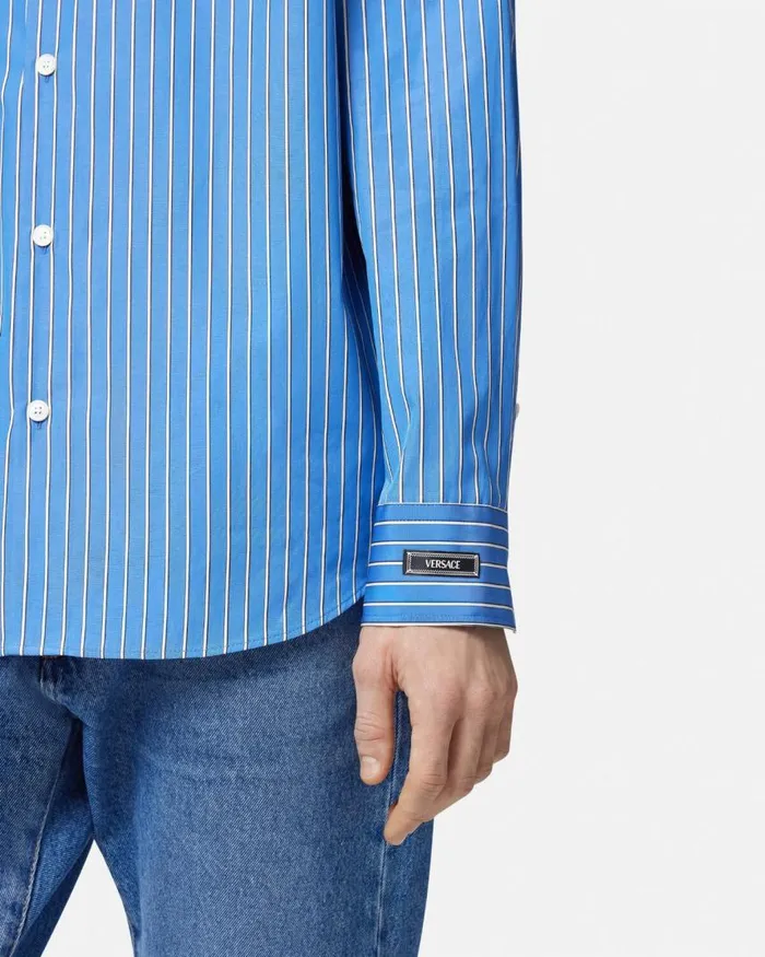Versace Versace Nautical Striped Shirt Blueprint Men Shirts Versace Versace Nautical Striped Shirt Blueprint Men Shirts