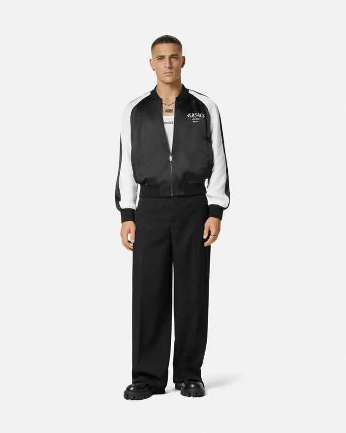 Versace Versace Roses Bomber Jacket Black Men Jackets and Coats Versace Versace Roses Bomber Jacket Black Men Jackets and Coats