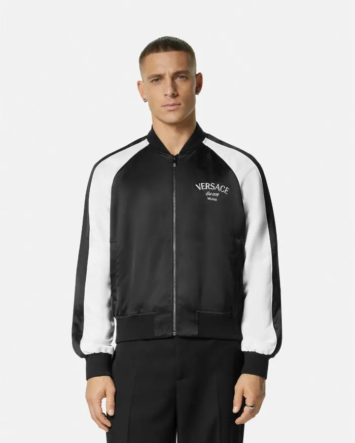 Versace Versace Roses Bomber Jacket Black Men Jackets and Coats Versace Versace Roses Bomber Jacket Black Men Jackets and Coats