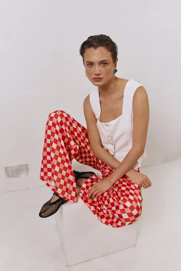 VRG GRL Pants Jamie Pants Check 8211 Women VRG GRL Pants Jamie Pants Check 8211 Women