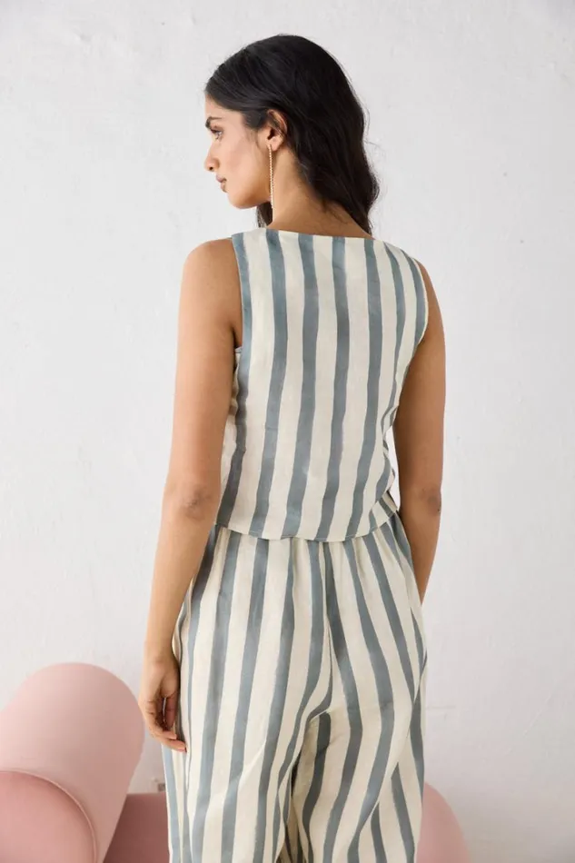 VRG GRL Sets Sadie Linen Top Tide 8211 Women VRG GRL Sets Sadie Linen Top Tide 8211 Women