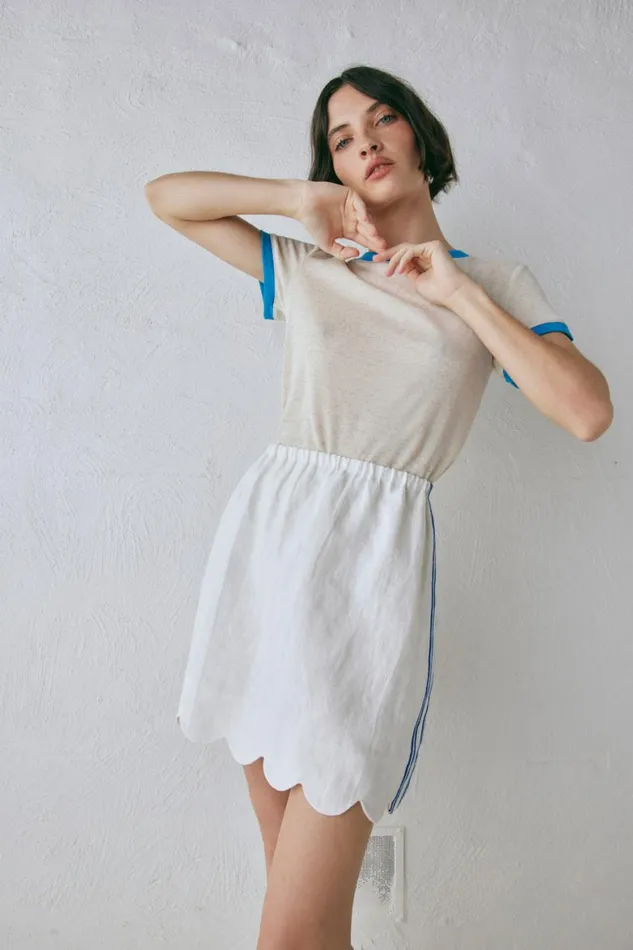 VRG GRL Skirts Nature Of Art Linen Mini Skirt Vienna 8211 Women VRG GRL Skirts Nature Of Art Linen Mini Skirt Vienna 8211 Women