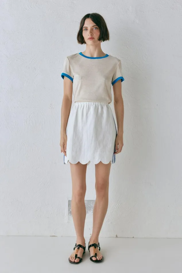 VRG GRL Skirts Nature Of Art Linen Mini Skirt Vienna 8211 Women VRG GRL Skirts Nature Of Art Linen Mini Skirt Vienna 8211 Women