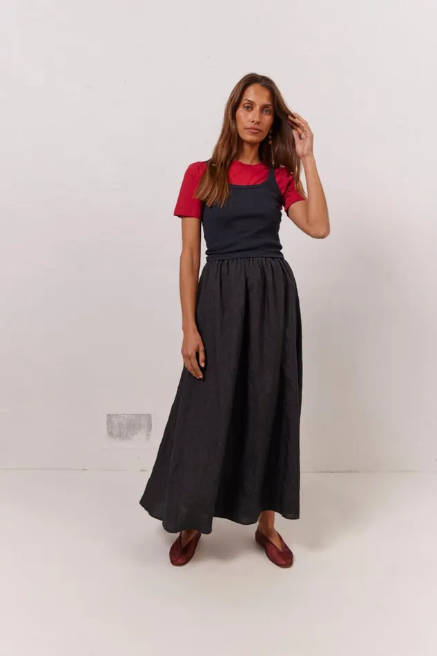 VRG GRL Skirts Solara Midi Skirt Black 8211 Women