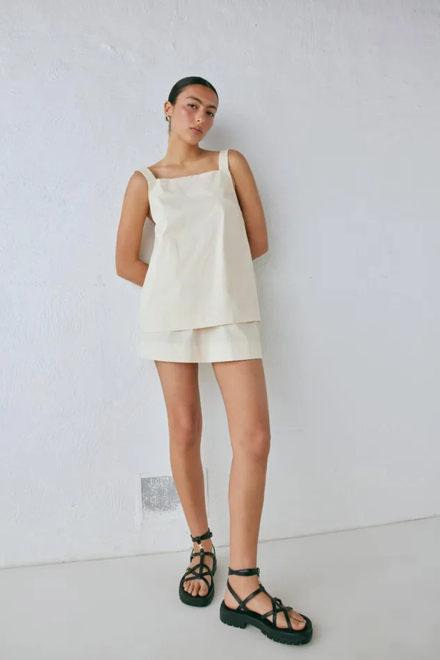 VRG GRL Sleeveless Elka Top Cream 8211 Women VRG GRL Sleeveless Elka Top Cream 8211 Women