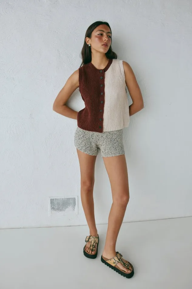 VRG GRL Vests Bridgette Knit Vest Splice 8211 Women VRG GRL Vests Bridgette Knit Vest Splice 8211 Women