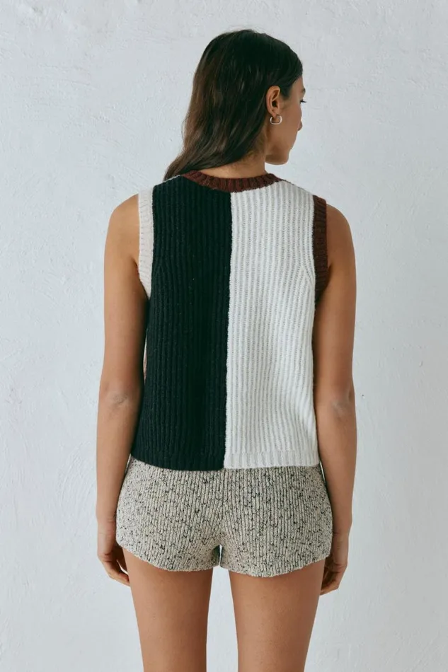 VRG GRL Vests Bridgette Knit Vest Splice 8211 Women VRG GRL Vests Bridgette Knit Vest Splice 8211 Women