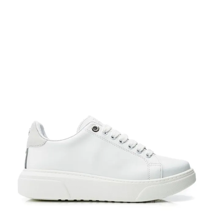 Wedge Trainers Women Moda In Pelle Brynn White Leather