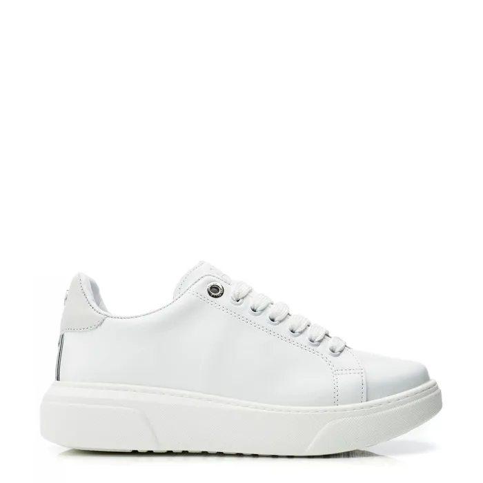 Wedge Trainers Women Moda In Pelle Brynn White Leather