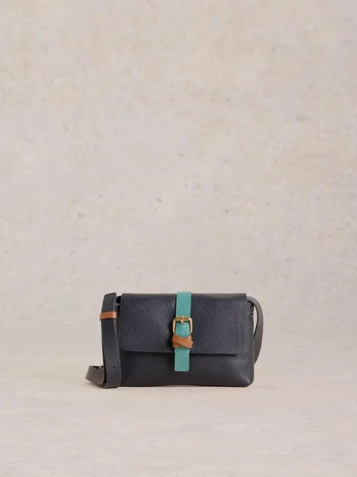 White Stuff Bags Women Landscape Leather Phone Bag French Navy