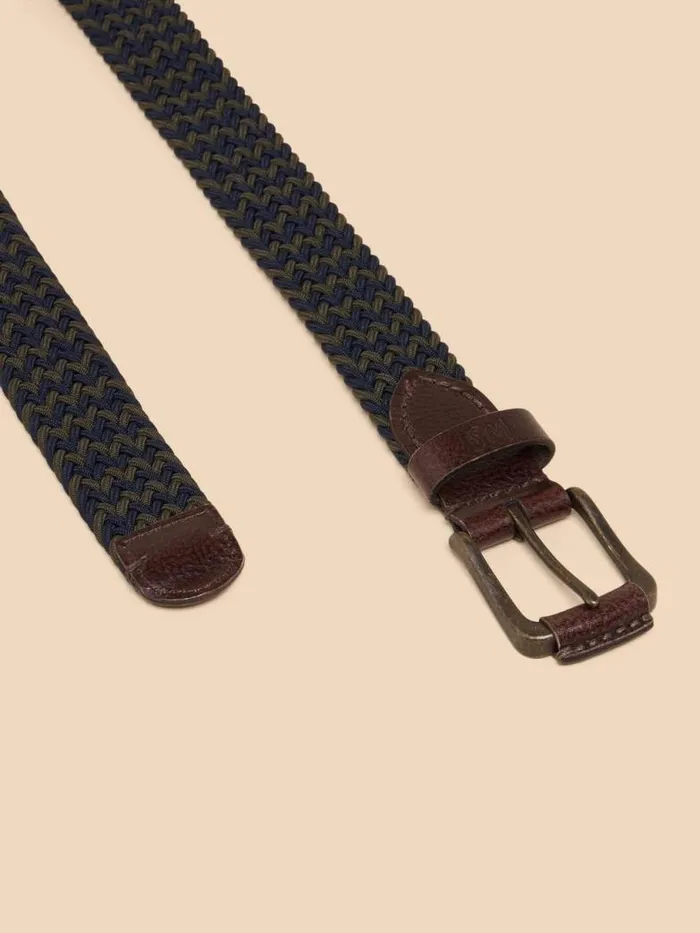White Stuff Belts Men Woven Elasticated Belt Navy Multi White Stuff Belts Men Woven Elasticated Belt Navy Multi