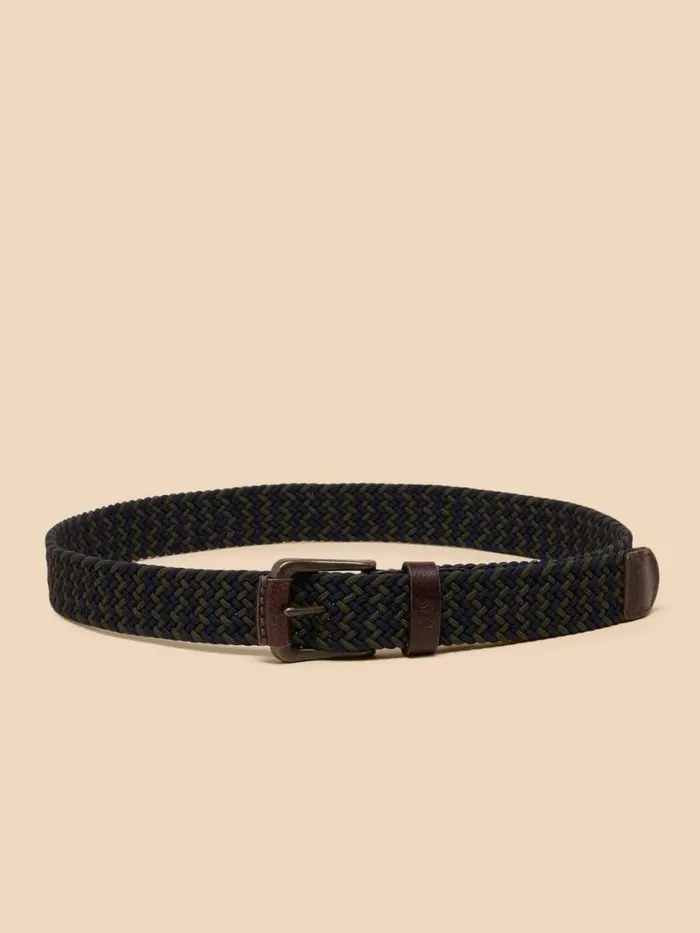 White Stuff Belts Men Woven Elasticated Belt Navy Multi White Stuff Belts Men Woven Elasticated Belt Navy Multi