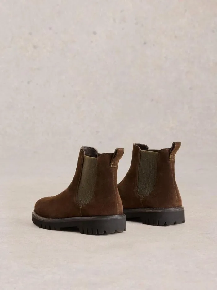 White Stuff Boots Men Chunky Chelsea Suede Boot Dark Brown White Stuff Boots Men Chunky Chelsea Suede Boot Dark Brown