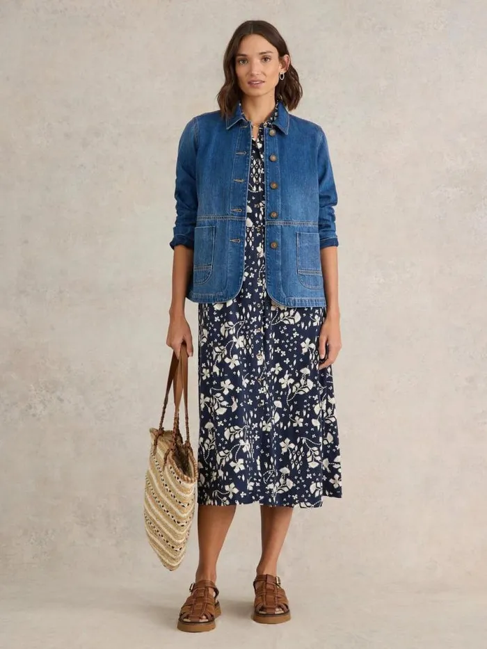 White Stuff Coats and Jackets Women Carrie Denim Jacket Mid Denim
