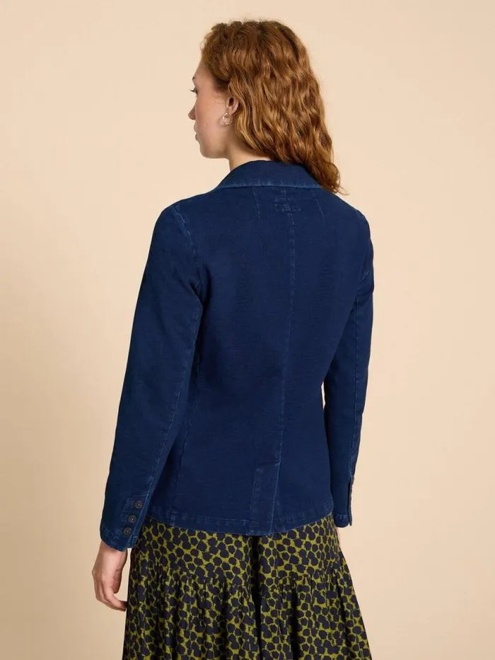 White Stuff Coats and Jackets Women Olivia Cotton Jersey Blazer Dk Denim White Stuff Coats and Jackets Women Olivia Cotton Jersey Blazer Dk Denim