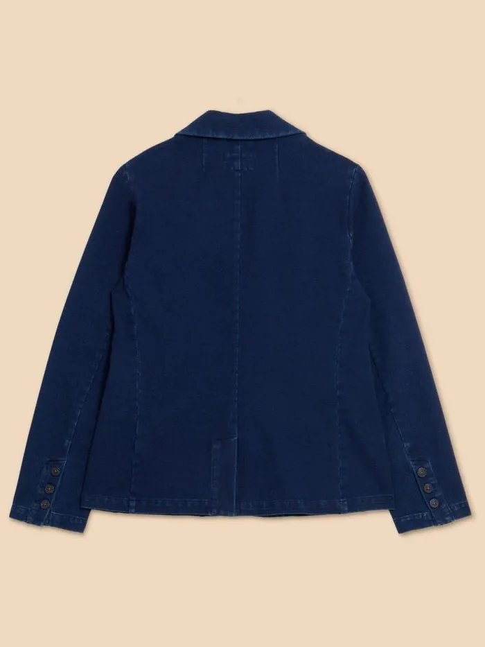 White Stuff Coats and Jackets Women Olivia Cotton Jersey Blazer Dk Denim White Stuff Coats and Jackets Women Olivia Cotton Jersey Blazer Dk Denim
