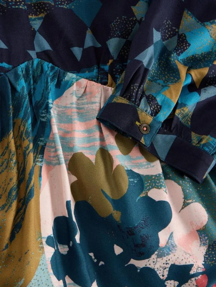 White Stuff Dresses Women Lucy Midi Printed Dress Teal Print White Stuff Dresses Women Lucy Midi Printed Dress Teal Print