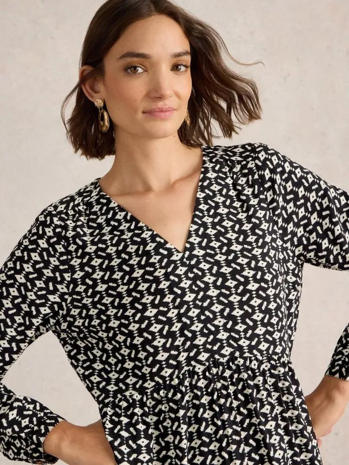 White Stuff Dresses Women Penelope Dress Black Print