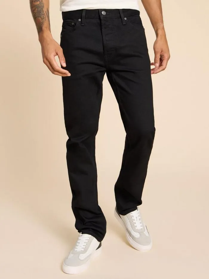White Stuff Jeans Men Eastwood Straight Jean Pure Black White Stuff Jeans Men Eastwood Straight Jean Pure Black