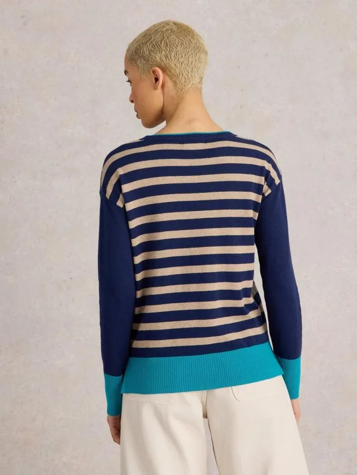 White Stuff Knitwear Women CITY MULTI STAR JUMPER Navy Multi White Stuff Knitwear Women CITY MULTI STAR JUMPER Navy Multi