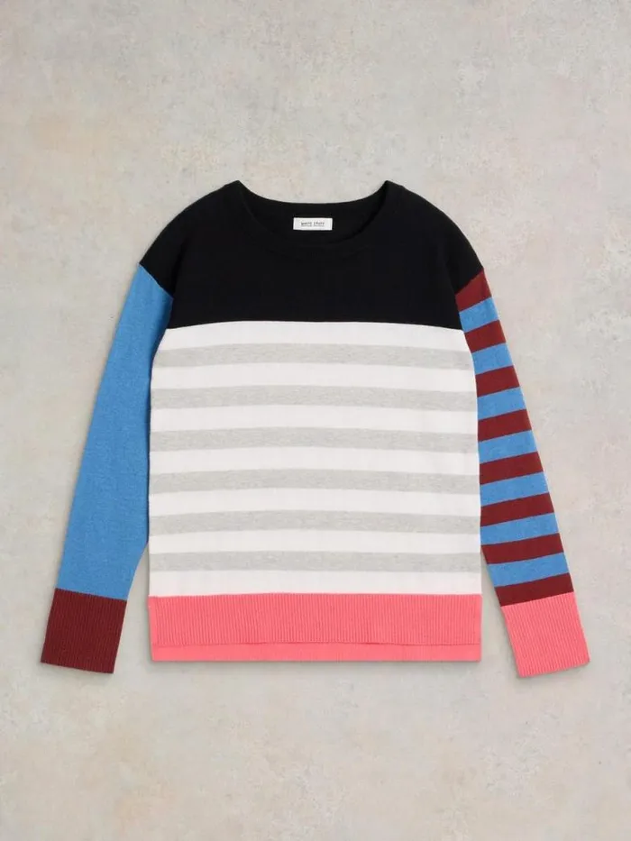 White Stuff Knitwear Women CITY STRIPE JUMPER Blue Multi White Stuff Knitwear Women CITY STRIPE JUMPER Blue Multi