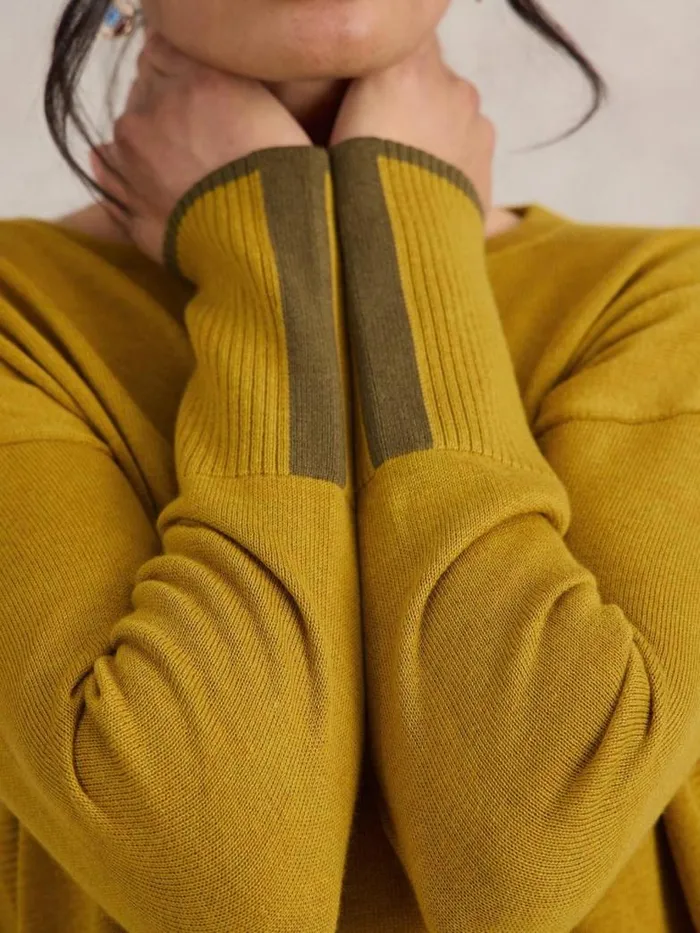 White Stuff Knitwear Women OLIVE CREW NECK COTTON JUMPER Mid Chartreuse White Stuff Knitwear Women OLIVE CREW NECK COTTON JUMPER Mid Chartreuse