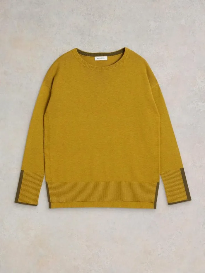 White Stuff Knitwear Women OLIVE CREW NECK COTTON JUMPER Mid Chartreuse White Stuff Knitwear Women OLIVE CREW NECK COTTON JUMPER Mid Chartreuse