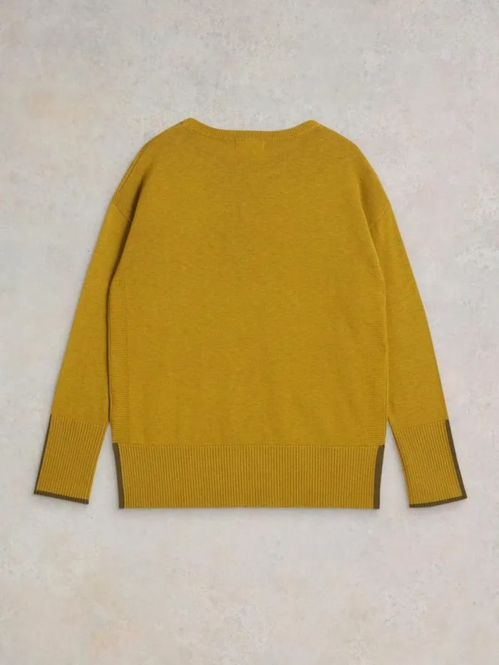 White Stuff Knitwear Women OLIVE CREW NECK COTTON JUMPER Mid Chartreuse White Stuff Knitwear Women OLIVE CREW NECK COTTON JUMPER Mid Chartreuse