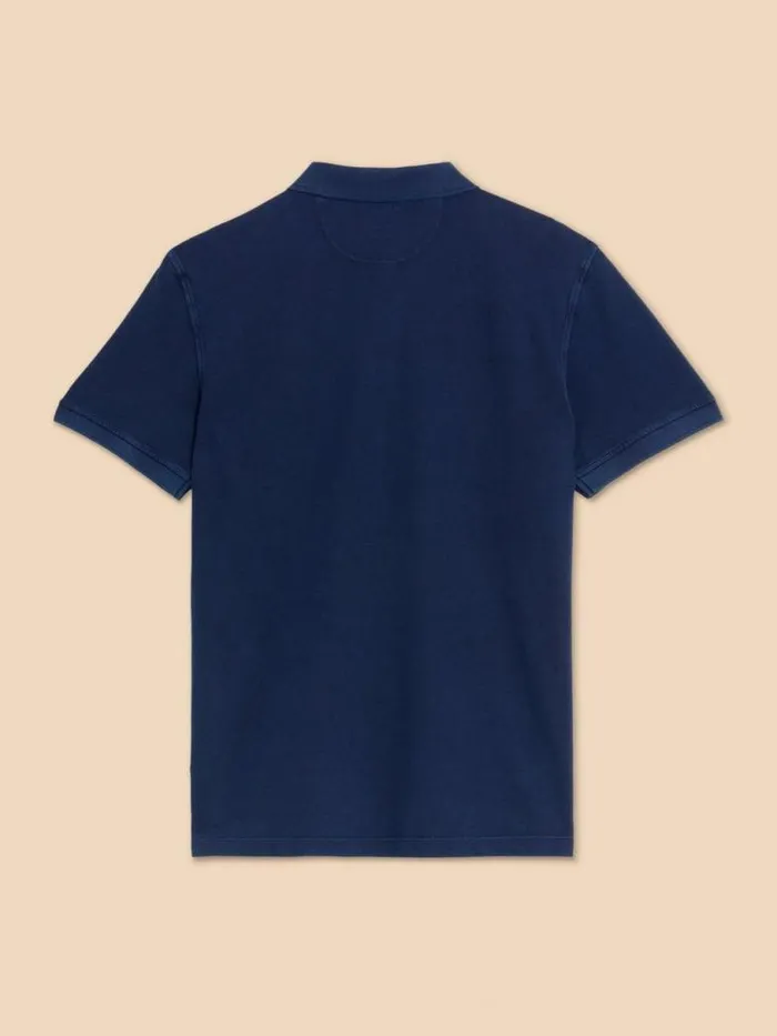 White Stuff Polo Shirts Men Utility Polo Deep Blue White Stuff Polo Shirts Men Utility Polo Deep Blue