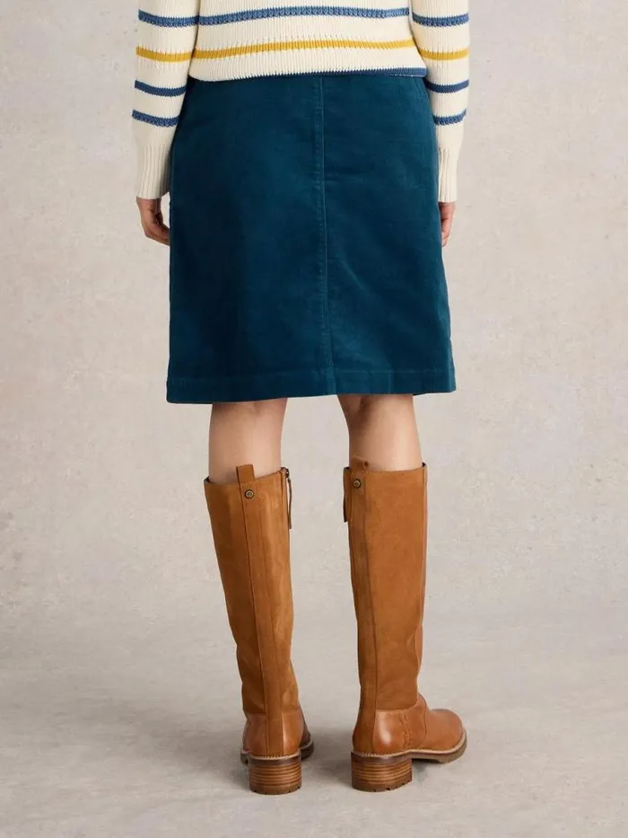 White Stuff Skirts Women Melody Organic Cord Skirt Mid Teal White Stuff Skirts Women Melody Organic Cord Skirt Mid Teal
