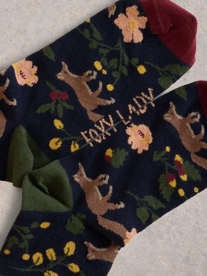 White Stuff Socks Women Foxy Lady Ankle Sock Navy Multi White Stuff Socks Women Foxy Lady Ankle Sock Navy Multi