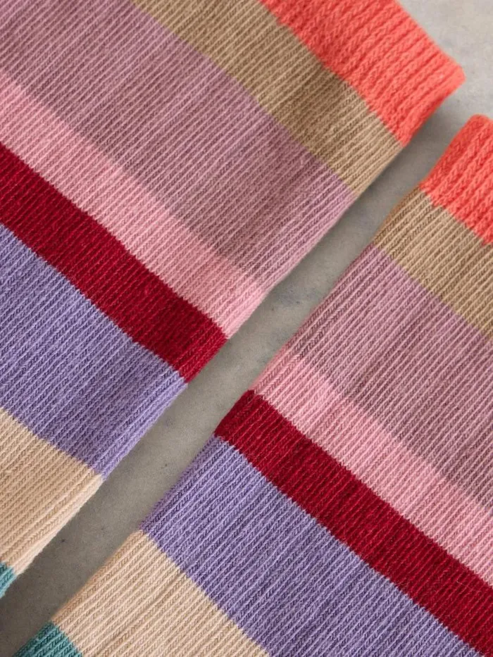 White Stuff Socks Women Ribbed Stripe Cotton Ankle Sock Blue Multi White Stuff Socks Women Ribbed Stripe Cotton Ankle Sock Blue Multi
