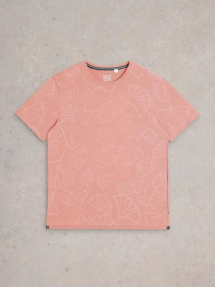 White Stuff TShirts Men Floral Printed Tee Pink Print White Stuff TShirts Men Floral Printed Tee Pink Print