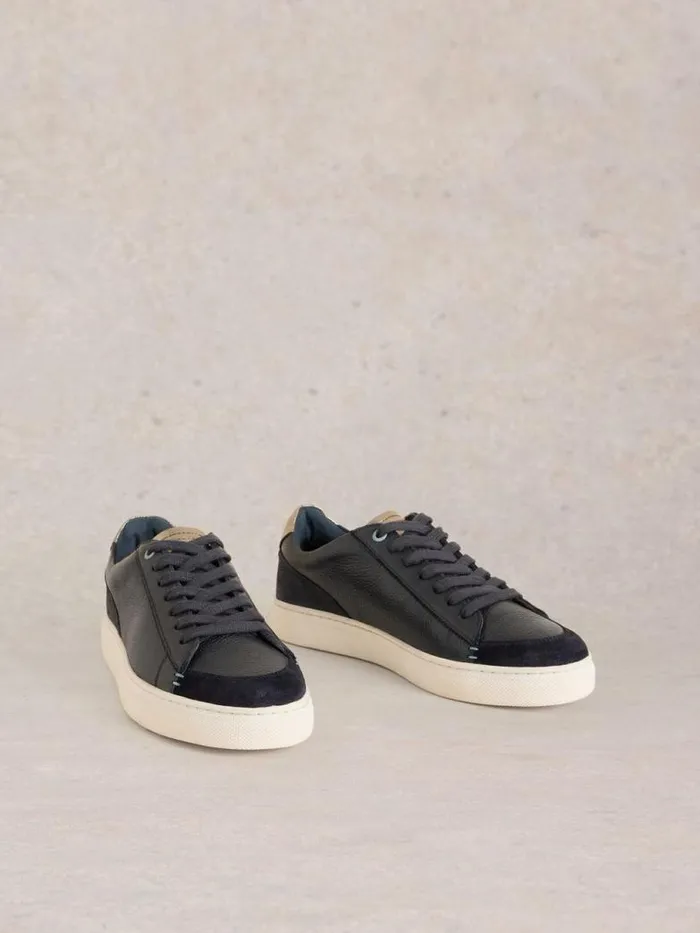 White Stuff Trainers Women Toni Leather Flat Trainer Navy Multi White Stuff Trainers Women Toni Leather Flat Trainer Navy Multi