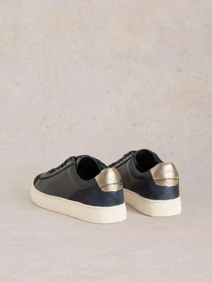 White Stuff Trainers Women Toni Leather Flat Trainer Navy Multi White Stuff Trainers Women Toni Leather Flat Trainer Navy Multi