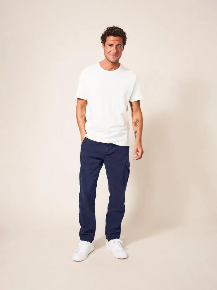 White Stuff Trousers Men Kegworth Organic Cargo Trouser Dark Navy
