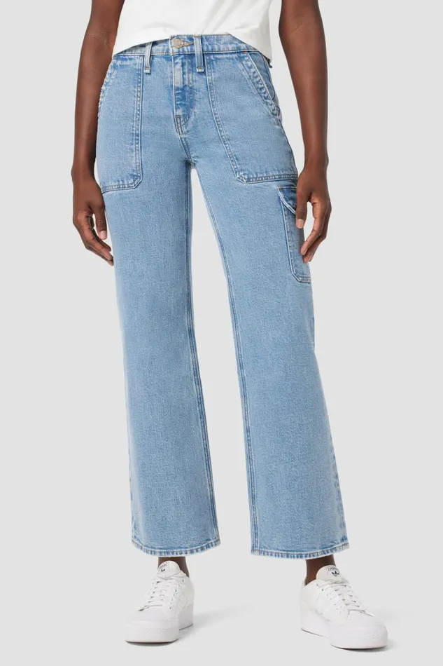 Wide Leg Women Hudson Jeans Rosie HighRise Wide Leg Cargo Jean Reservoir