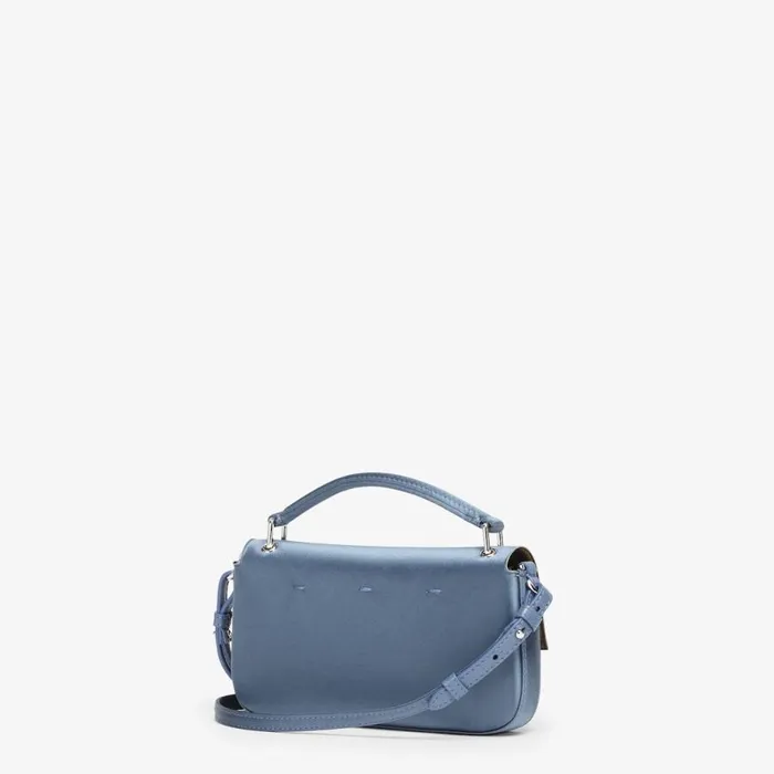 Woman Blue Satin Pouch Blue Fendi Mini Bags