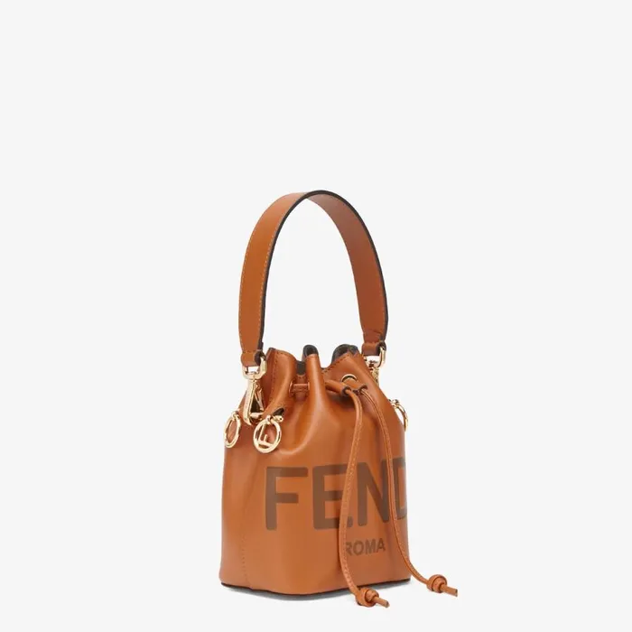 Woman Brown Leather Minibag Brown Fendi Mini Bags