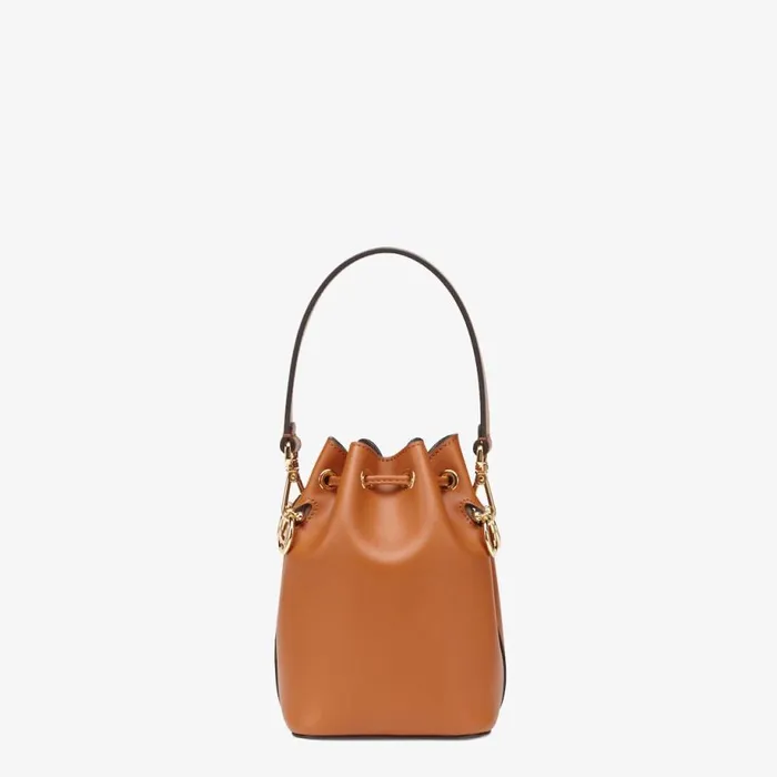 Woman Brown Leather Minibag Brown Fendi Mini Bags
