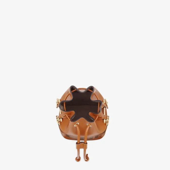 Woman Brown Leather Minibag Brown Fendi Mini Bags