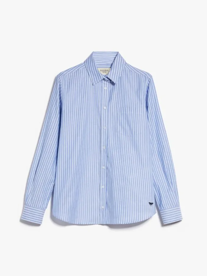 Woman Cotton Oxford Shirt Avio Maxmara Shirts And Tops Woman Cotton Oxford Shirt Avio Maxmara Shirts And Tops