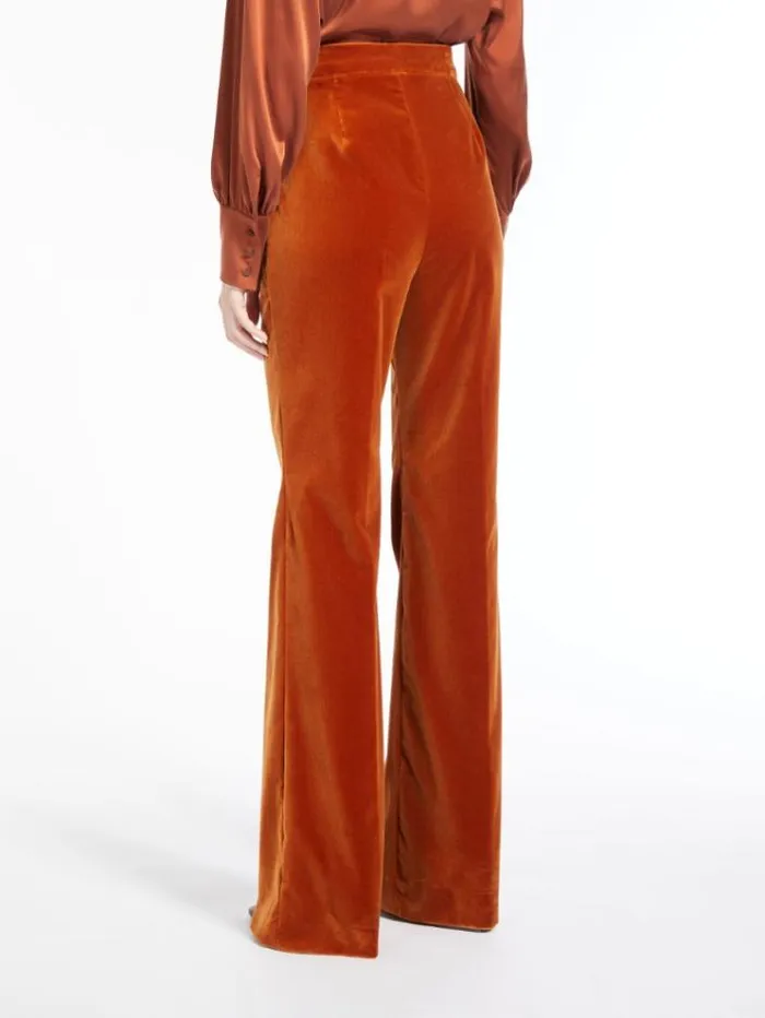 Woman Cotton Velvet Trousers Rust Maxmara Suit Woman Cotton Velvet Trousers Rust Maxmara Suit