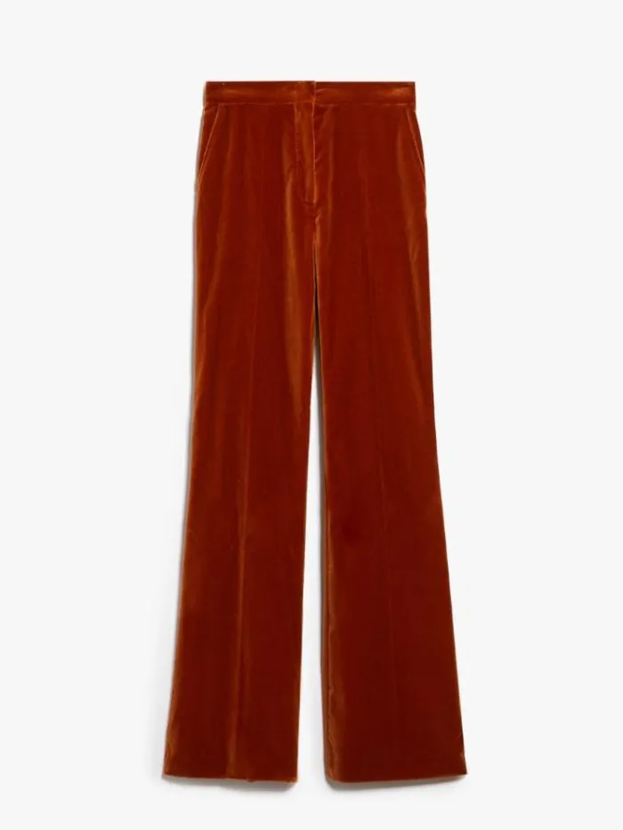 Woman Cotton Velvet Trousers Rust Maxmara Suit Woman Cotton Velvet Trousers Rust Maxmara Suit