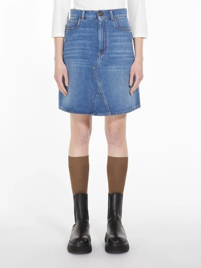 Woman Denim Mini Skirt Navy Maxmara Skirts