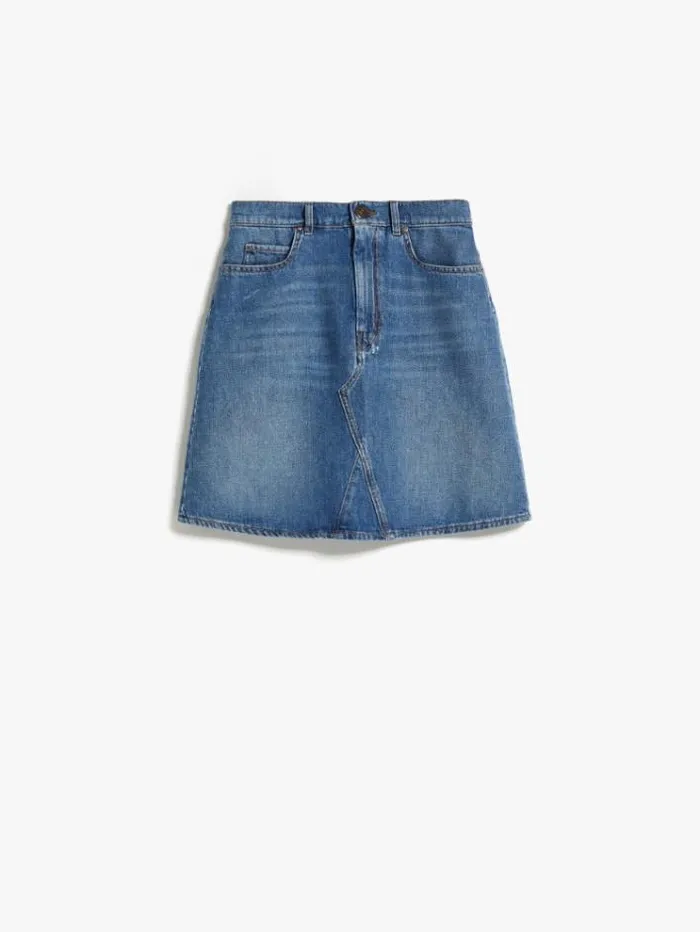 Woman Denim Mini Skirt Navy Maxmara Skirts Woman Denim Mini Skirt Navy Maxmara Skirts