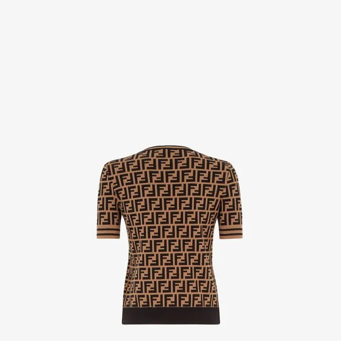Woman Fabric Ff Motif Jumper Multicolour Fendi Knitwear