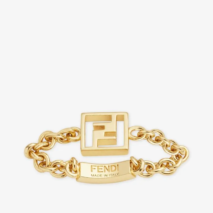 Woman GoldColoured Metal Ring Gold Fendi Rings