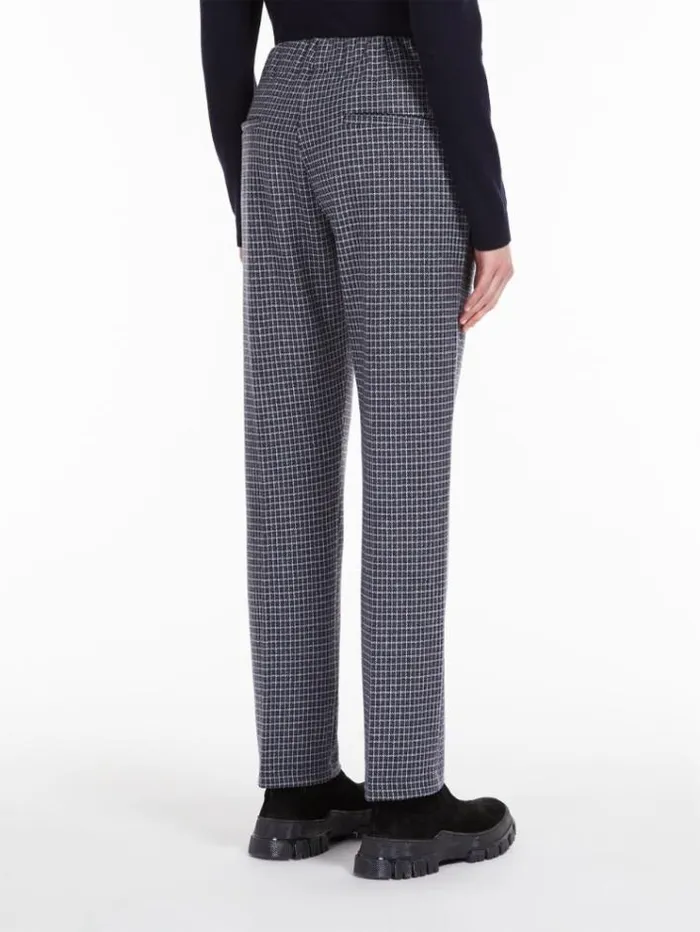 Woman Jacquard Jersey Trousers Medium Grey Maxmara Trousers Woman Jacquard Jersey Trousers Medium Grey Maxmara Trousers