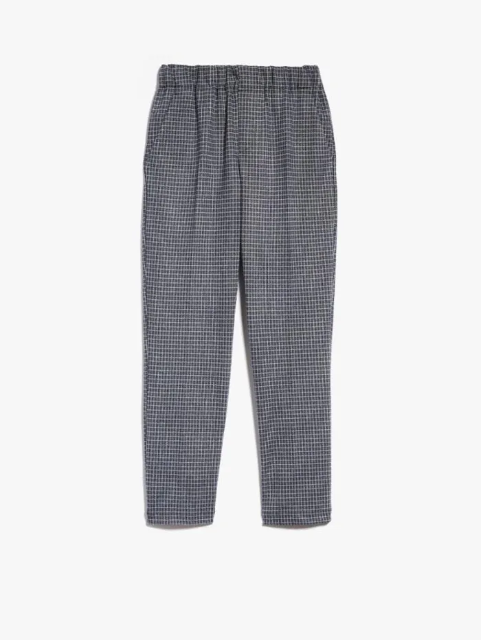 Woman Jacquard Jersey Trousers Medium Grey Maxmara Trousers Woman Jacquard Jersey Trousers Medium Grey Maxmara Trousers